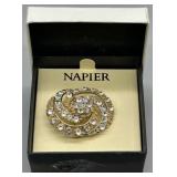 Napier Vintage Faceted Rhinestone Brooch