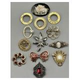 Vintage Estate Jewelry - Brooch Collection