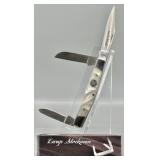 Rite Edge Large Stockman White Pearl Handle Knife