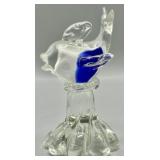 VTG Hand Blown Murano Style Dolphin Sculpture