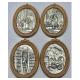 Koziol West Germany Medieval Relief Wall Plaques