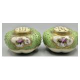 Antique Handpainted Salt & Pepper Shakers