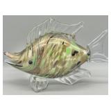 Murano Style Handblown Art Glass Fish Sculpture