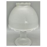 Vintage Frosted Satin Glass Fairy Lamp