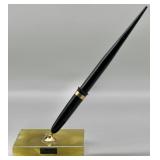 Sheafferï¿½s 14k Gold Nib Pen Marble Desk Set