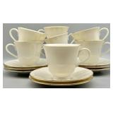 (8) Lenox Fine China Hayworth Cups and Saucers