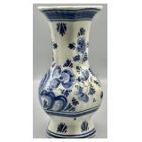 Vintage Delft Blue Handpainted Vase