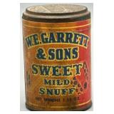 W.E. Garrett & Sons Sweet Mild Snuff Tin
