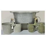 Galvanized Planters
