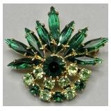 Austria Starburst Rhinestone Brooch