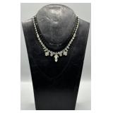 Vintage Weiss Rhinestone Choker Necklace
