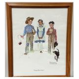 Norman Rockwell Print 'Young Man's Fancy' Framed