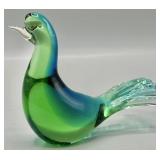 Hand Blown Murano Style MCM Studio Glass Bird