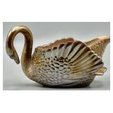 Boyd Carnival Glass Swan Open Salt Trinket Dish