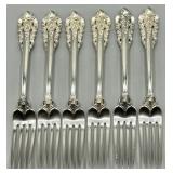 (6) Grand Baroque Sterling Silver Dinner Forks