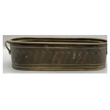 Vintage Oval Brass Jardiniere Planter