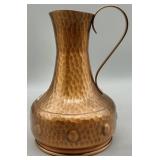 Vintage Hammered Copper Vase Pitcher
