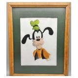 1996 Goofy Framed Artist Signed Artwork