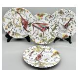 1950s Email De Limoges Collector Plates - 4pc Set