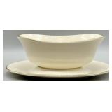 Lenox Hayworth Gravy Boat w/Attached Underplate