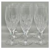 (9) Arctic Lights Platinum Crystal Ice Tea Goblets