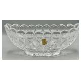 Vintage Nachtmann Crystal Frosted Oval Bowl