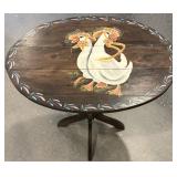Wood Handpainted End Table