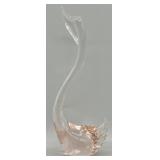 Murano Style Swan Blown Glass Swan Sculpture