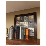 Decor Lot - Books, Print, Metal Can
