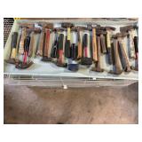 Lot of miscellaneous hammers