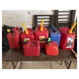 Miscellaneous fuel cans and folding table