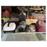 Lanterns, electric skillet, camping supplies