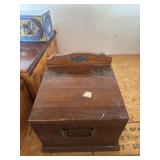 (3) Wooden Boxes, Lamp, Pot
