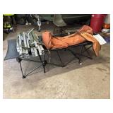 3 folding cots and hammock