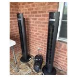 2 tall fans & 2 short heaters