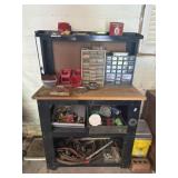Stack-on work bench and contents