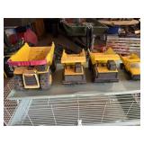 4 vintage metal tonka trucks