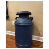 Vintage Blue Milk Can