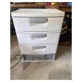 Sterilize plastic 4 drawer organizing cabinet