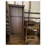 Gun cabinet and 2 project side tables
