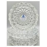 (3) Crystal German Ashtrays