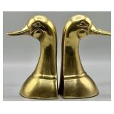 Brass Mallard Duck Bookends