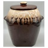 Kathy Kale McCoy Brown Drip Glaze Cookie Jar