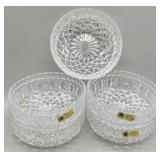 (5) Bliekerstall W. Germany Crystal Berry Bowls