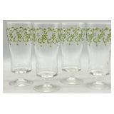 (4) Footed Vintage Libbey Juice Glasses
