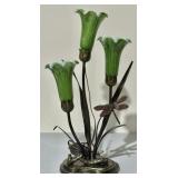 Dale Tiffany Style Tulip & Dragonfly Lamp