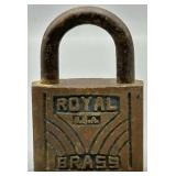 Vintage Made in USA Royal Brass #2 Lock