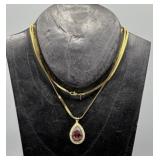 Monet Vintage Necklace with Gemstones