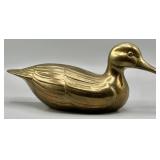 Mid-Century Solid Brass Duck