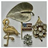 Estate Jewelry Brooches and Pins - SEE DESC